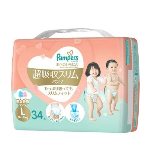 [4987176076915] P&G Pampers Baby Pants Type Diapers L size 